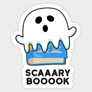 Scaaaary Booook Funny Ghost Book Pun Sticker